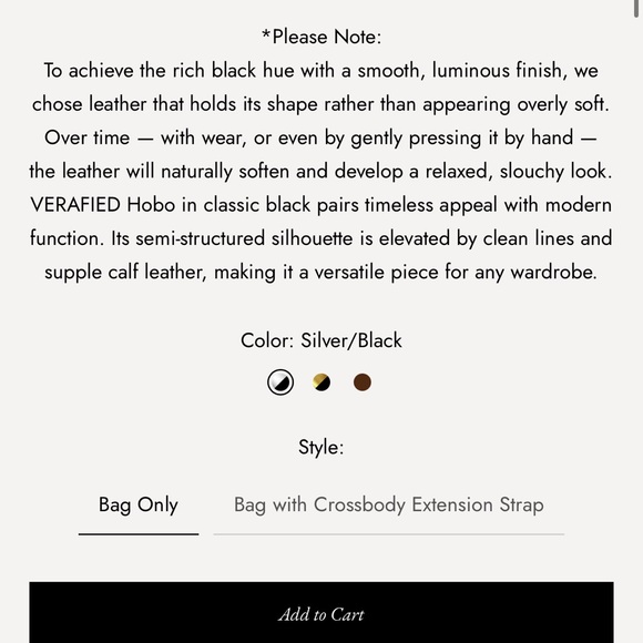 Verafied NY Black and Silver Hobo - Picture 9 of 11